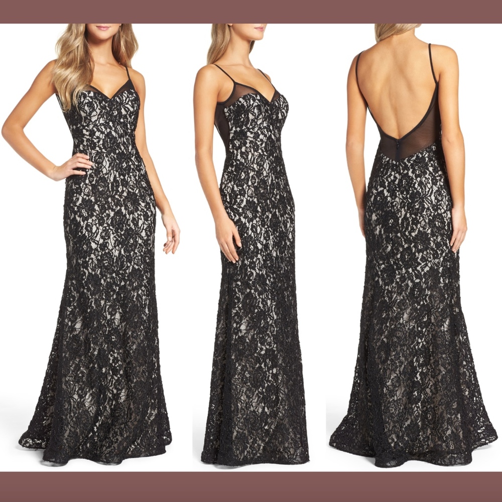 NEW Xscape Lace Embroidered Slipdress‎ Gown